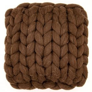 Brown Square Cushion Coco Merino Wool
