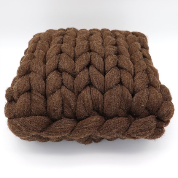 Square Cushion in Brown Coco Wool XXL