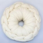 White XXL Wool Donut Cushion