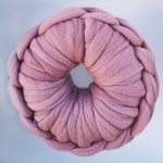 Donut Pink Mauve Wool XXL Cushion