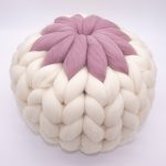 White Flower Cushion and Mauve Pink